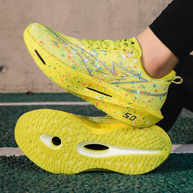 Lightweight Running Sports Shoes Men Women Damping Sneakers Breathable Mesh Trainers Anti-slip Tennis Basketball Training Shoes