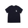 MLB Basic Logo Cashew Flower Series Printed Loose Casual Fashion Round Neck Short Sleeve T-Shirt Unisex Tops Navy-Blue 31TSHP131-07N