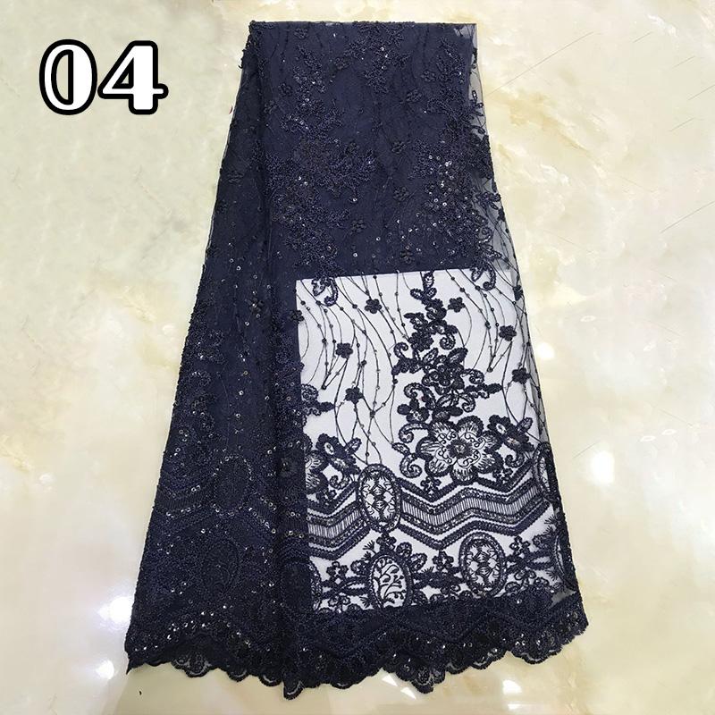 91*130cm Sequin Tulle Lace Fabric High Quality Groom Nigerian Embroidery African Lace Fabric For Diy Sewing Evening Party Dress