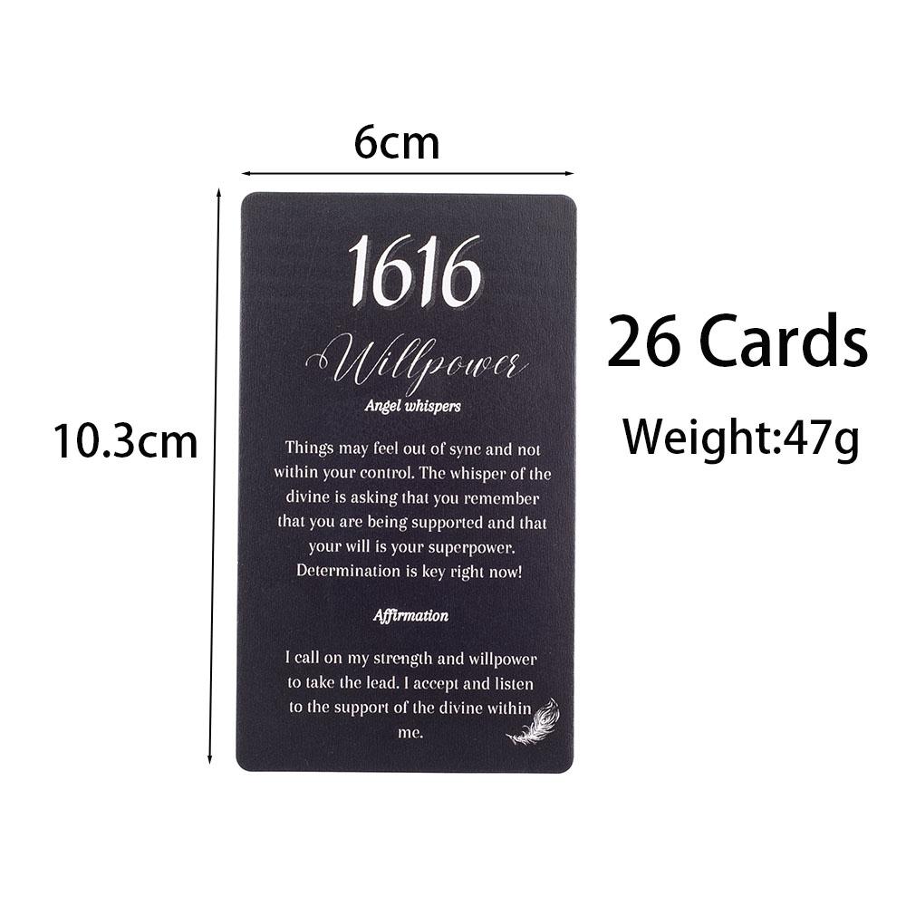 26Pcs Angel Whisper Cards English Version Fortune Telling Divination Tarot Board Game  Family Party Number Affirmation Card