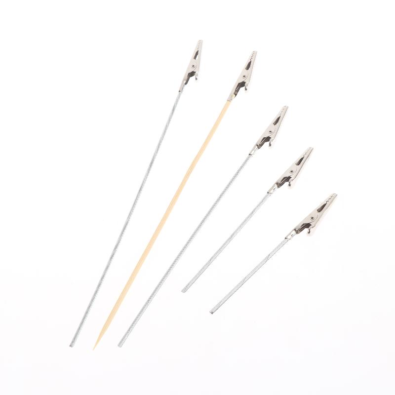 10/20/50Pcs DIY Accessories Wood And Metal Painting Stand Alligator Clip Stick Modeling Tool For Airbrush Model Part
