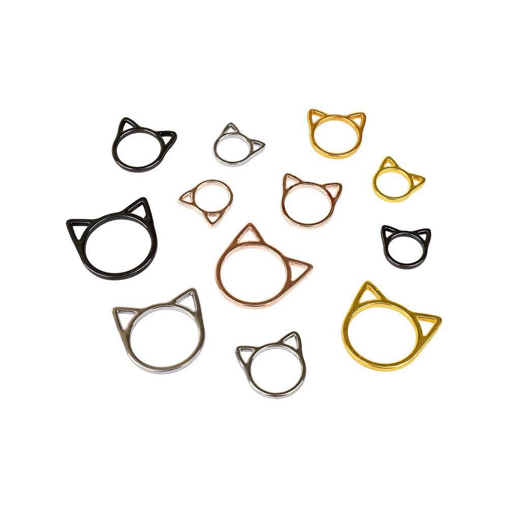 Colorful Cat Ear Enamel Metal Stitch Markers & Small Safety Pins for Yarn Knitting & Crochet