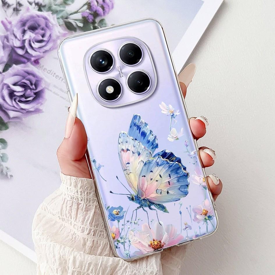For Xiaomi Redmi Note 14 Pro Plus Case Cute Strawberry Love Heart Soft Silicone Clear Cover For Redmi Note 14 Pro 5G Global Etui