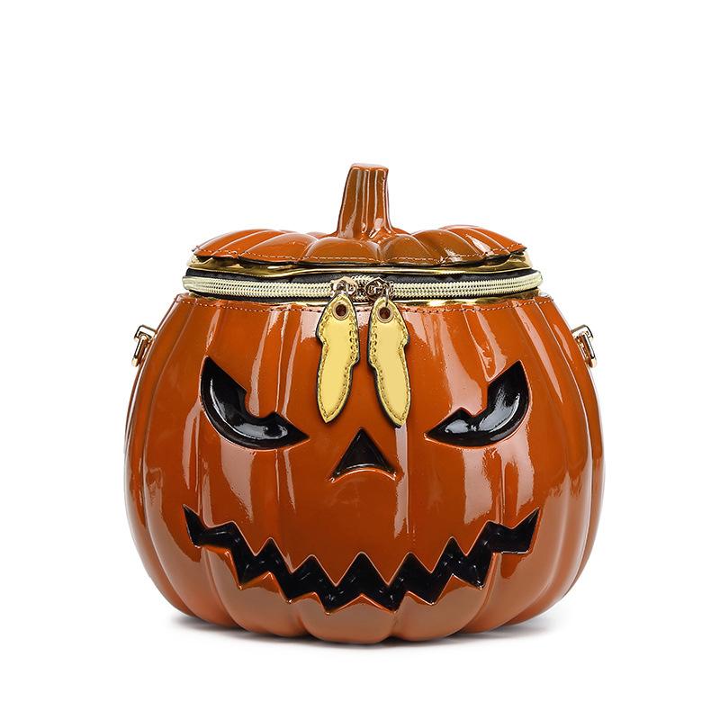 European And American Fashion Casual Halloween Hot Sale Personalized Three-Dimensional Pumpkin Head Bag