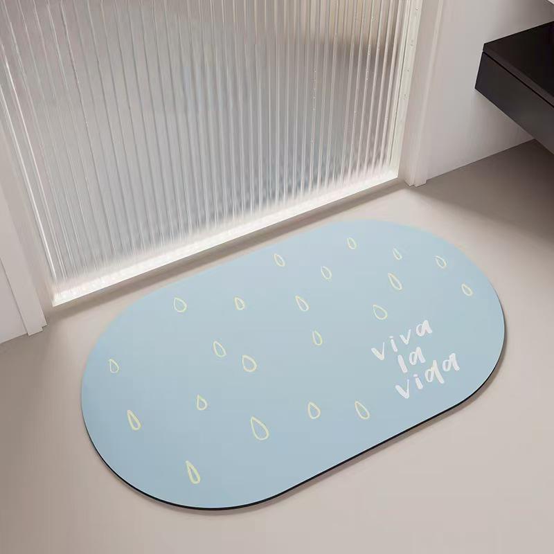 Диатомовая земля Быстросохнущий Нескользящий Коврик для ванной - Впитывающий и Декоративный. 40x60cm