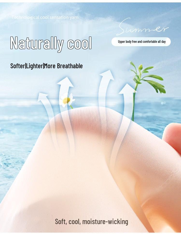 Summer Ice Breathable Strapless Anti-slip Lifting Bra with Thin Jelly Strip Cups