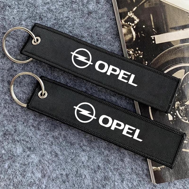 Bilnyckelring Hänge Textilduk Nyckelringar Kort Tyg Nyckelring Tillbehör För Opel Astra G H J F K =Vectra C D Zafira B