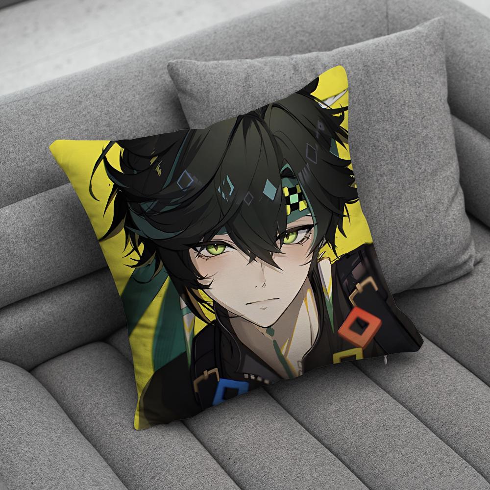 GGenshin Impact Kinich Pillow Case Soft Cushion Cases for Farmhouse Sofa Decor Home Decorations and Protector