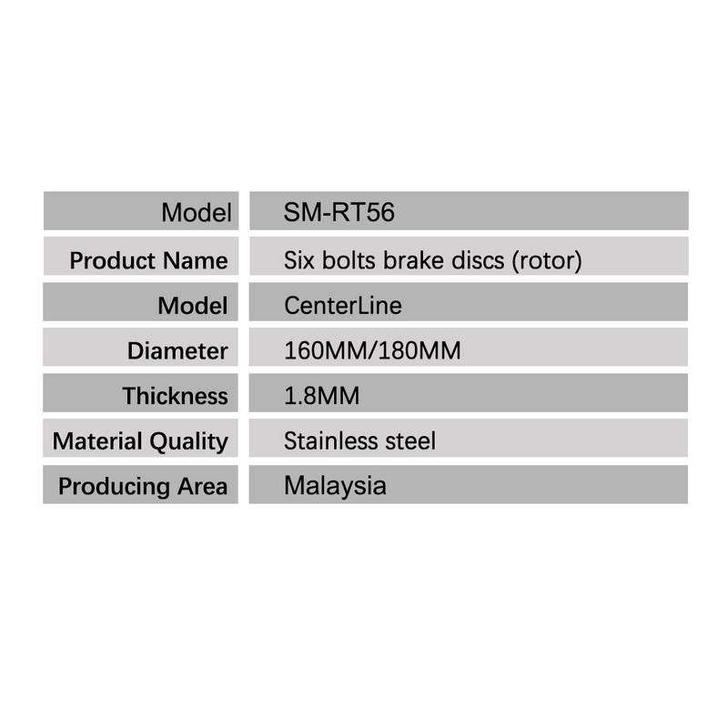 DEORE SM RT56 160MM 180MM 6-bolt brake rotor, suitable for mountain bike disc brake rotor bicycle parts