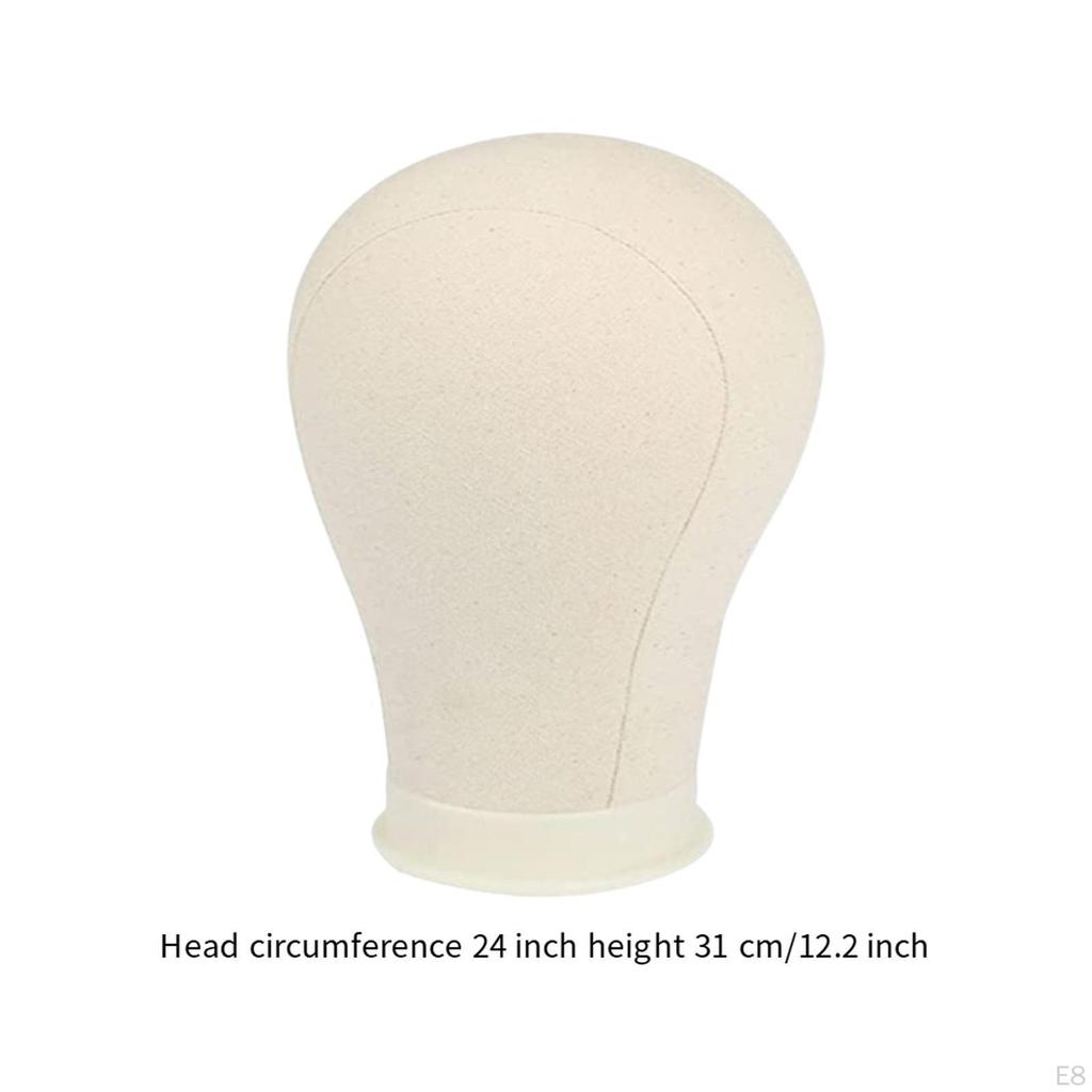 Canvas Block Head Wig Display Model Professional Hairpieces Mannequin