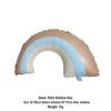 Cute Matte Frosted Teddy Bear & Rainbow Aluminum Balloons for Kids' First Birthday Decorations