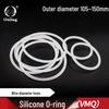 White Silicone O-ring Seal, Temperature & Water Resistant, Eco-friendly, OD: 105/110/120/140/150mm X 4mm