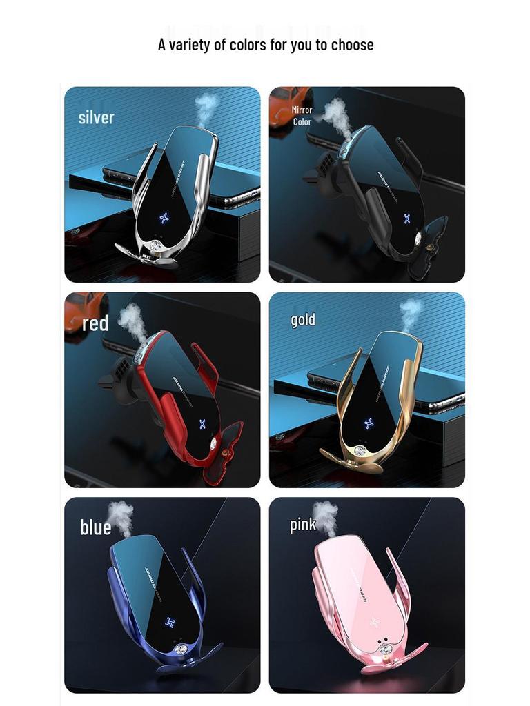 Fully Automatic Multifunctional Car Air Vent Phone Holder with Perfume Aroma Spray