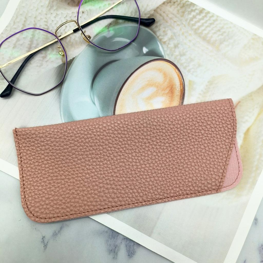 Eyewear Protective Case Ultra-Lightweight Pu Leather Glasses Pouch Litchi Grain Glasses Bag Waterproof Slip-In Glasses Case