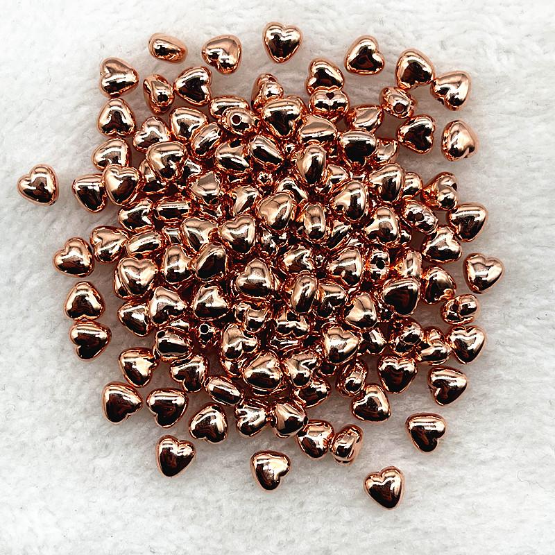 100pcs/lot 7mm MiNi CCB Loving Heart Spacer Beads for Jewelry Making DIY Handmade Accessories