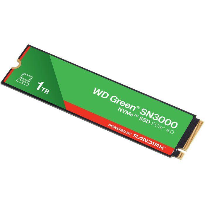 WESTERN DIGITAL - WDS100T4G0E - SSD Interne - Green - SN3000 - NVMe - 1 To