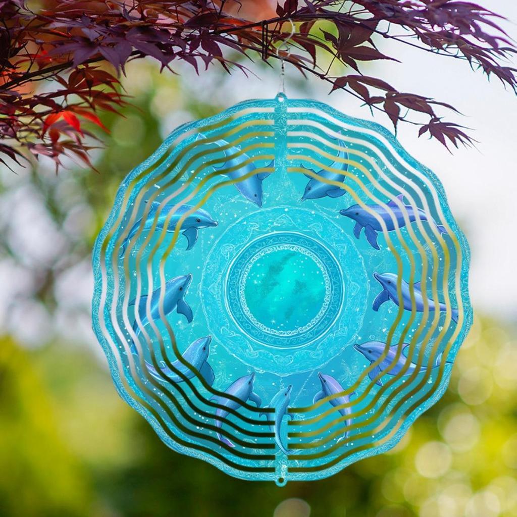 10 Zoll Hängendes Windspiel für Außengartendekor Drehbarer Haken Dynamisches Design Langlebig Ganzjährig Geschenk für Freunde Familie