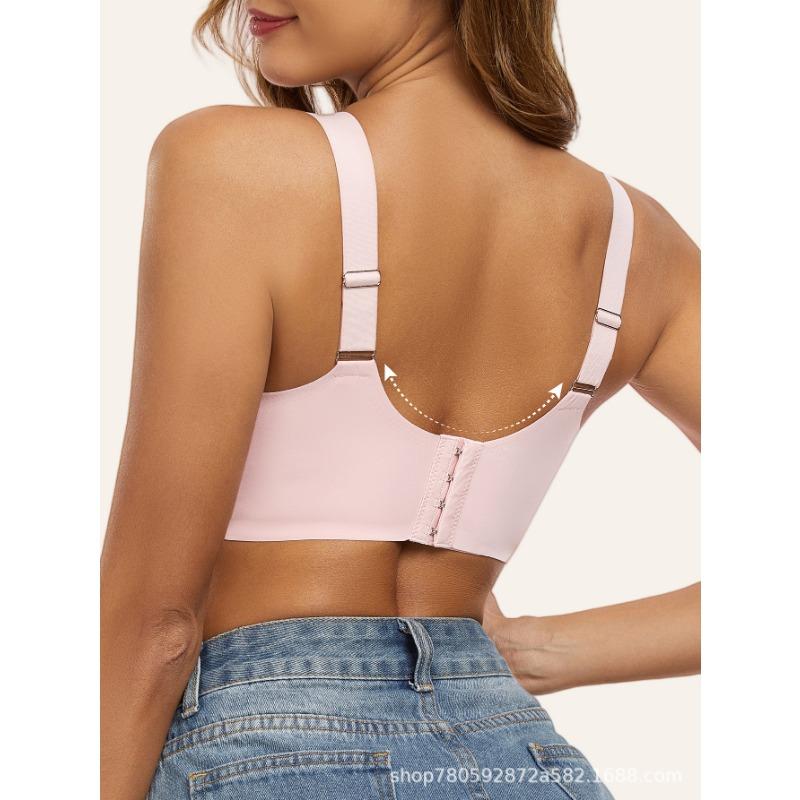 Comfortable Breathable Seamless Wide Strap Wireless Bra With Removable Pad For Daily Casual Wear