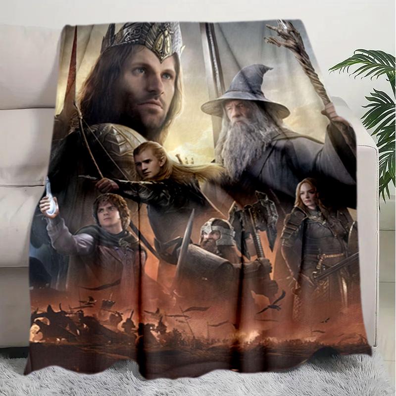 1PC The Lord of the Rings blanket, all-season lightweight home office outdoor nap multifunctional blanket, Christmas gifts
