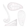 4Pcs Clear Transparent Sewing Ruler Kit Multi-Function Pattern Making Ruler  For Tailors