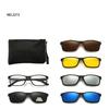 6 In 1 Spectacle Frame Men Women With 5 Pcs Clip On Polarized Sunglasses Magnetic Glasses Male Computer Optical 2201