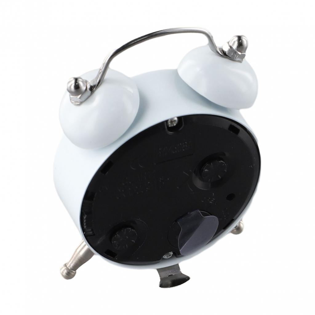 Alarm Clock Classic Double Bell Glass Lens PVC Clock Face