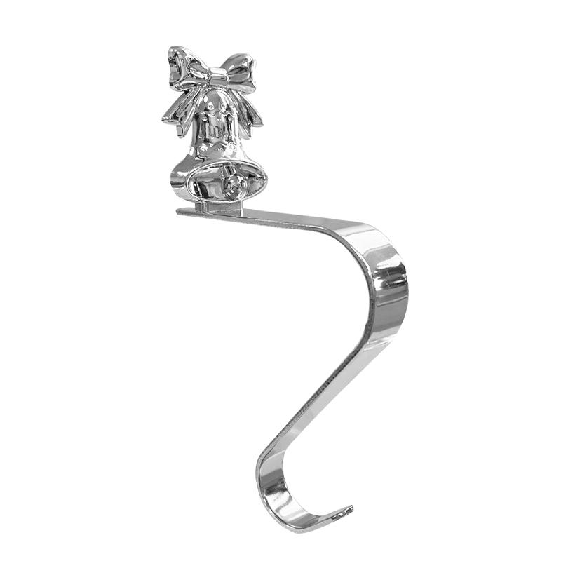 1 Stück Kaminhaken Wohnzimmer Schneeflocke Baum Elf Zuhause Weihnachtsstrumpfhaken Weihnachtsgeschenk Goldener Silberner Haken Schlafzimmer Metall Küche