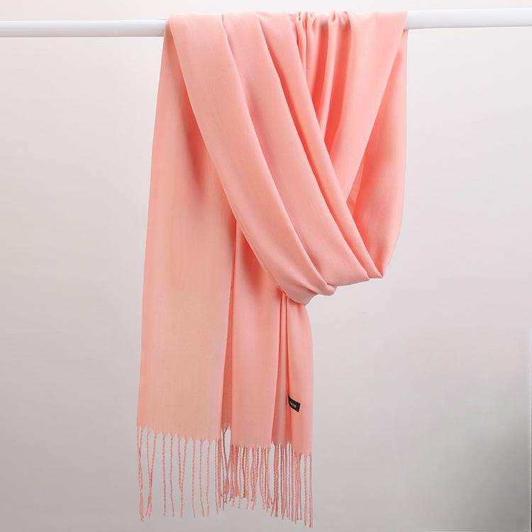 Fashion Tassels Women Scarf Shawls And Wraps Lady Designer Solid Female Hijab Stoles Long Pashmina Foulard Head Scarves