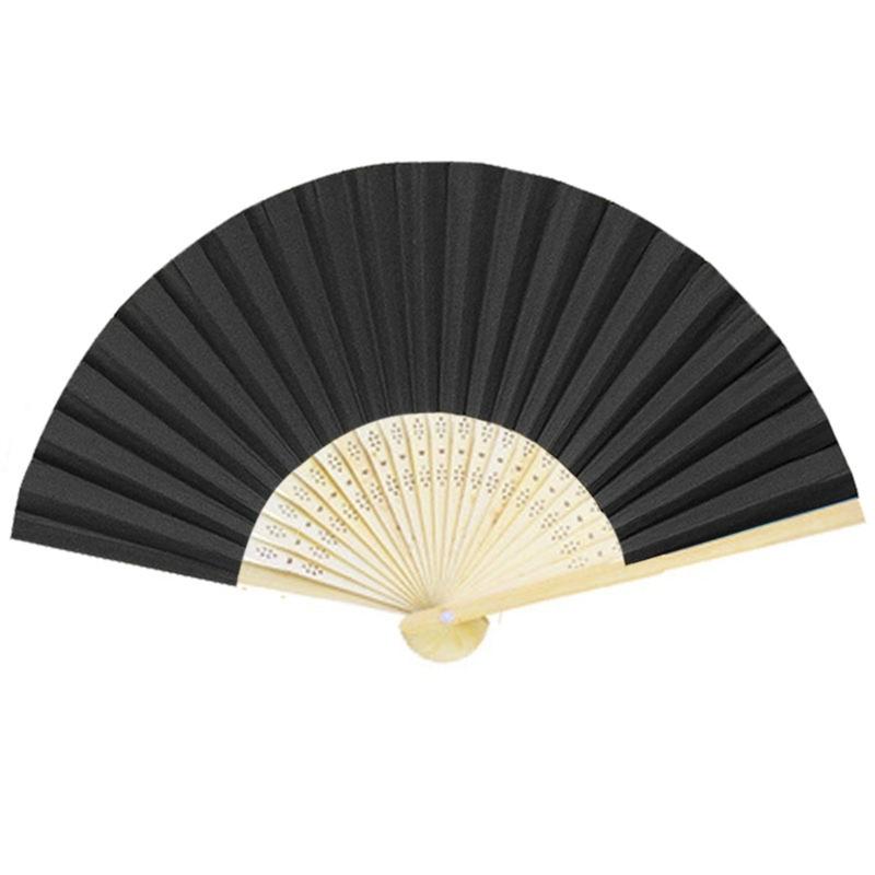 5lots Paper Bamboo Folding Fan Creative Expression Fan for Kids Artistic Expression and Imagination