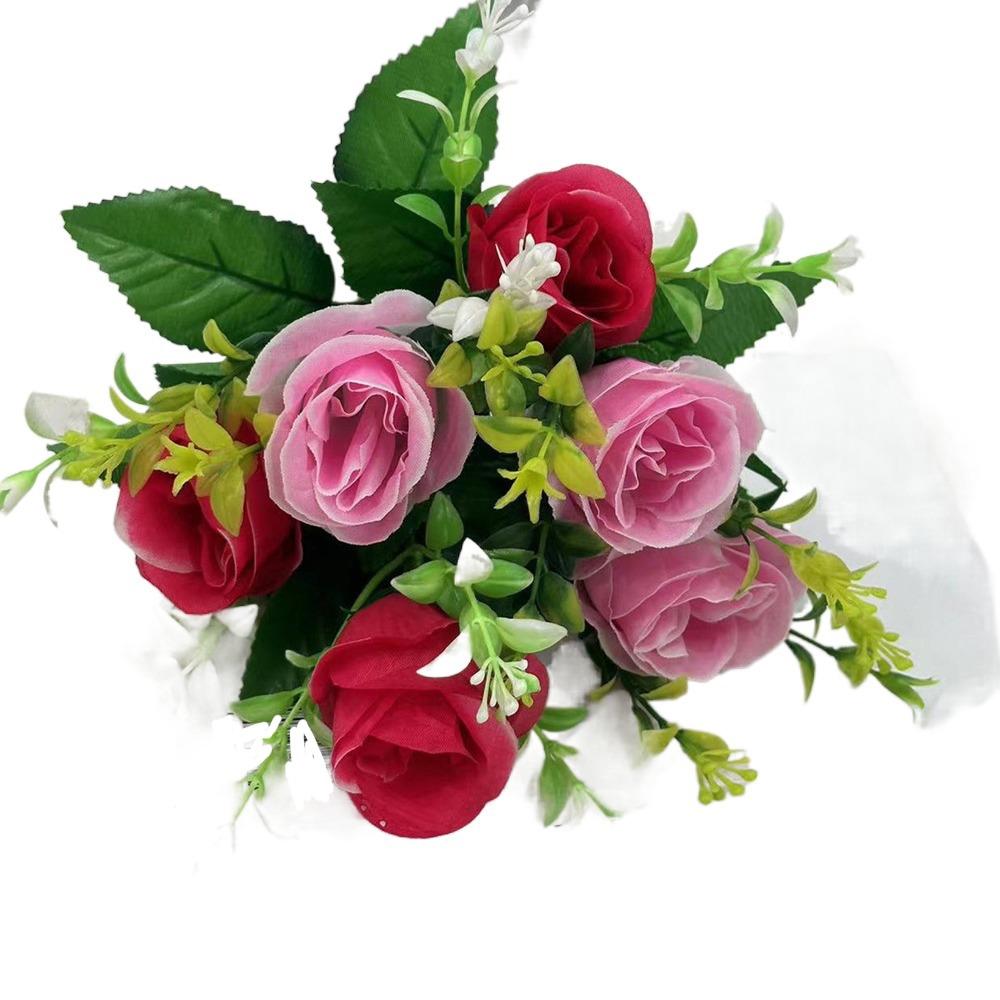 

3pcs Simulated Artificial Flowers Exquisite Fake Plants Rose Bud Bouquet Centerpieces Arrangements Style 8
