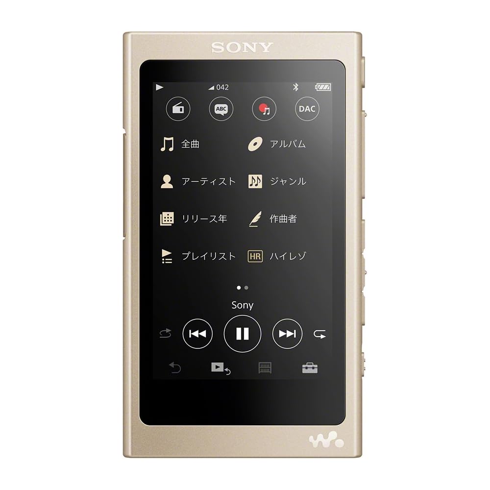 Sony Walkman A Series 32GB NW-A46HN: Bluetooth/microSD/High-Resolution Audio Compatible, Up to 39 Hours Continuous Playback, Noise-Canceling Earphones