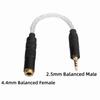 8-Strand Single Crystal Copper Headphone Adapter Cord for Sound Players with 2.5mm Balanced Ports