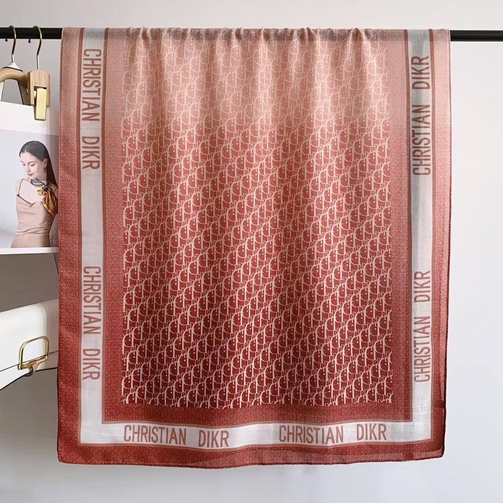 Thin Scarf Versatile Women's Scarf Shawl Imitation Cotton and Linen High-end French Silk Scarf Long Scarf Cross-border Special Supply