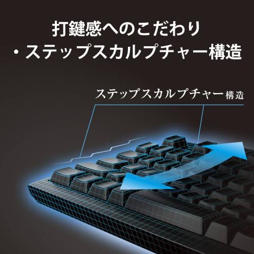 ELECOM Keyboard Wireless (Receiver Included) Premium Membrane Full Keyboard 10 Million Times Durable Black TK-FDM088TBK
