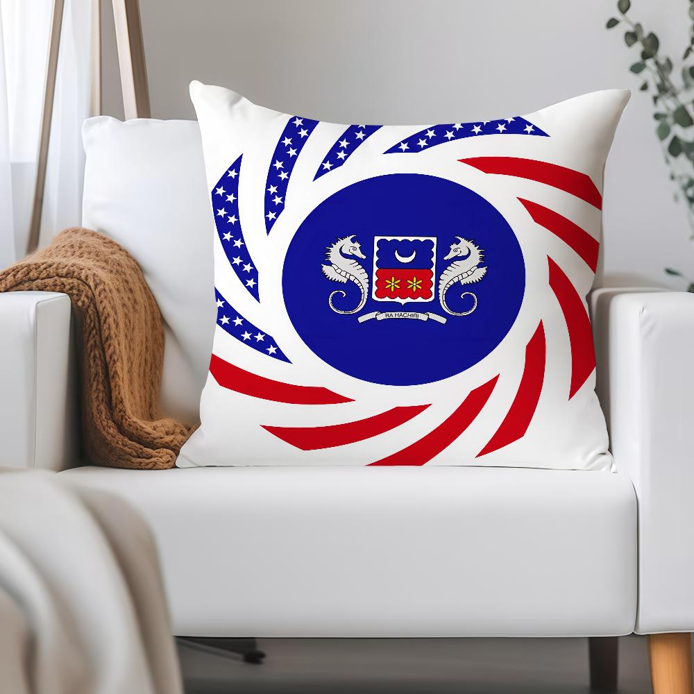 The Mayotte Flag Pillow Case Applicable Space For Guest Rooms Interiors Cars Office House Decoration