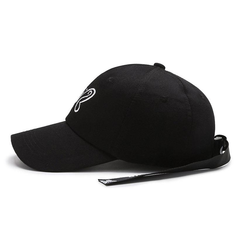 Hat Spring and Autumn New Embroidery Ribbon Baseball Cap Personalized Peaked Hat Outdoor Sun Hat Travel Hat Couple Hat