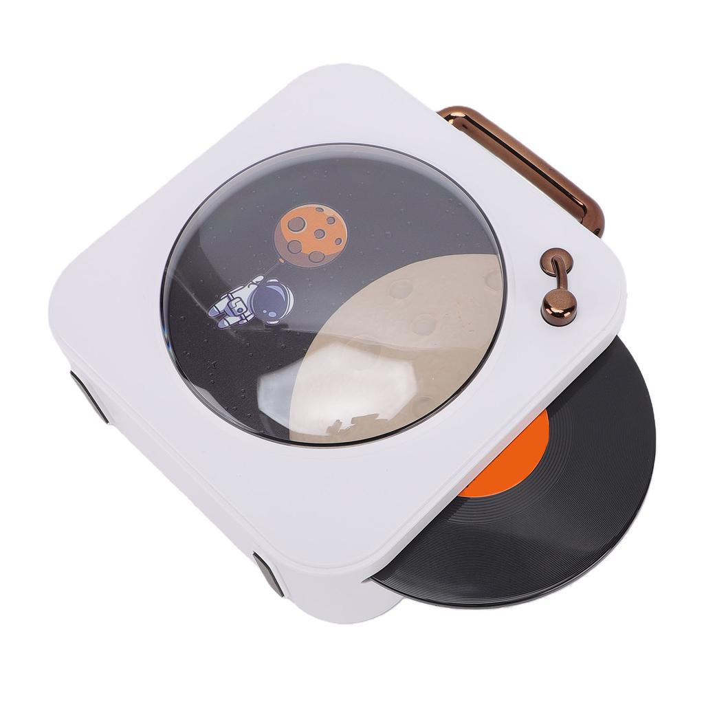 Retro Bluetooth Speaker with RGB Light Auto Rotating Record Stereo Vintage Wireless Speaker Supports Memory Card U Disk