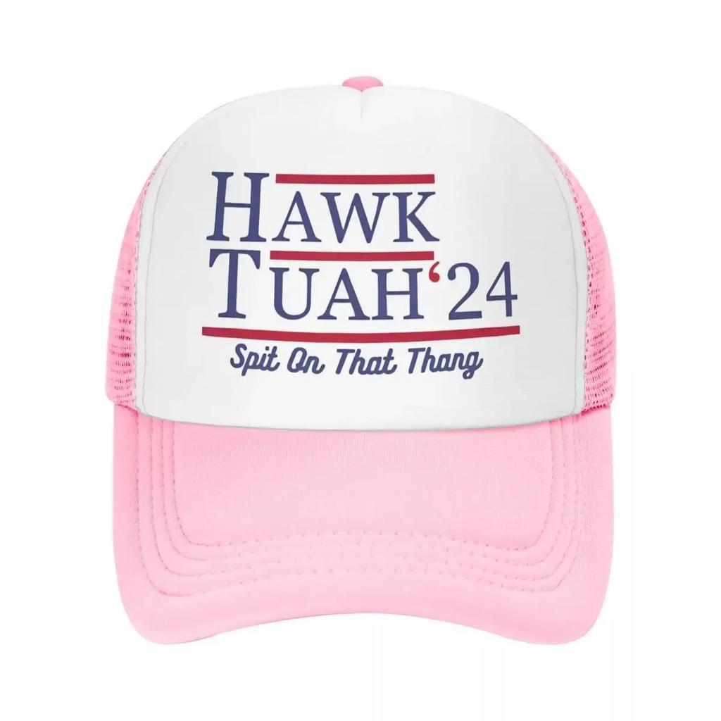 Hawk Tuah Spit On That Thang Trucker Cap Adult Outdoor Funny Hat Sun Hat Racing Cap Breathable Mesh Baseball Cap Summer