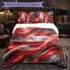 Austria Football Pattern 3 Pieces Bedding Set Soft Microfiber Duvet Cover with Pillow Cases for Bedroom