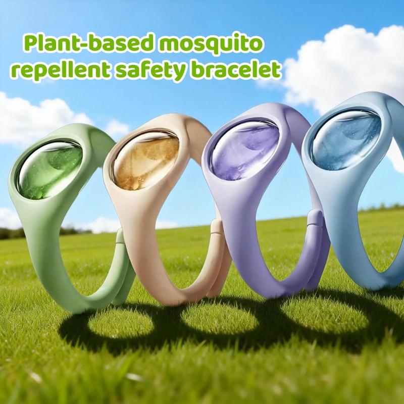 Anti Mosquito Bracelet, Natural Plant Extracts, DEET-Free Waterproof Silicone Band, Bug Repellent Insect Repellent for Kids & Adults 4pc
