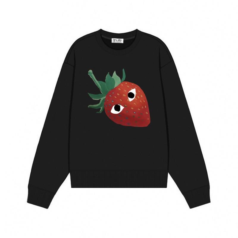 Relaxed Fit Cotton Sweatshirt With Heart Print Long Sleeve Crew Neck Fleece Lined Unisex Winter Casual Top