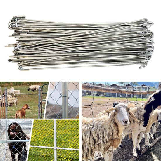 100Pcs Chain Link Fence Wire Ties Stainless Steel Heavy Duty