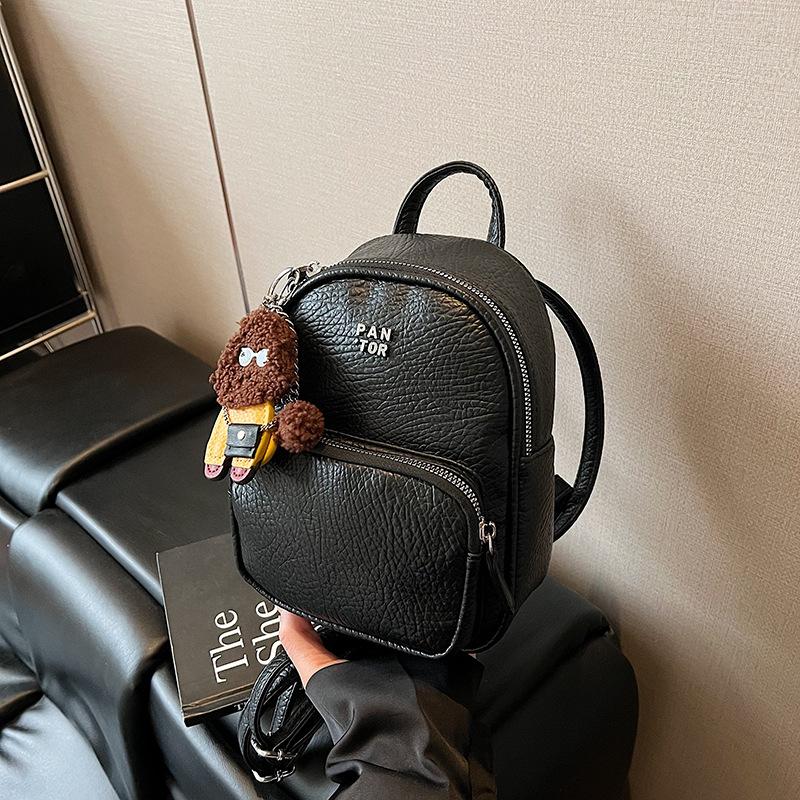 Commuter Small Backpack Women's New Backpack High-end Fashion Popular College Student Handbag