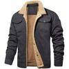 Men's Autumn and Winter Plus Velvet Jacket Cotton Workwear Casual Men's Top Coat