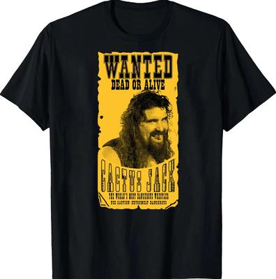 WWE Cactus Jack Gesucht Schwarzes T-Shirt