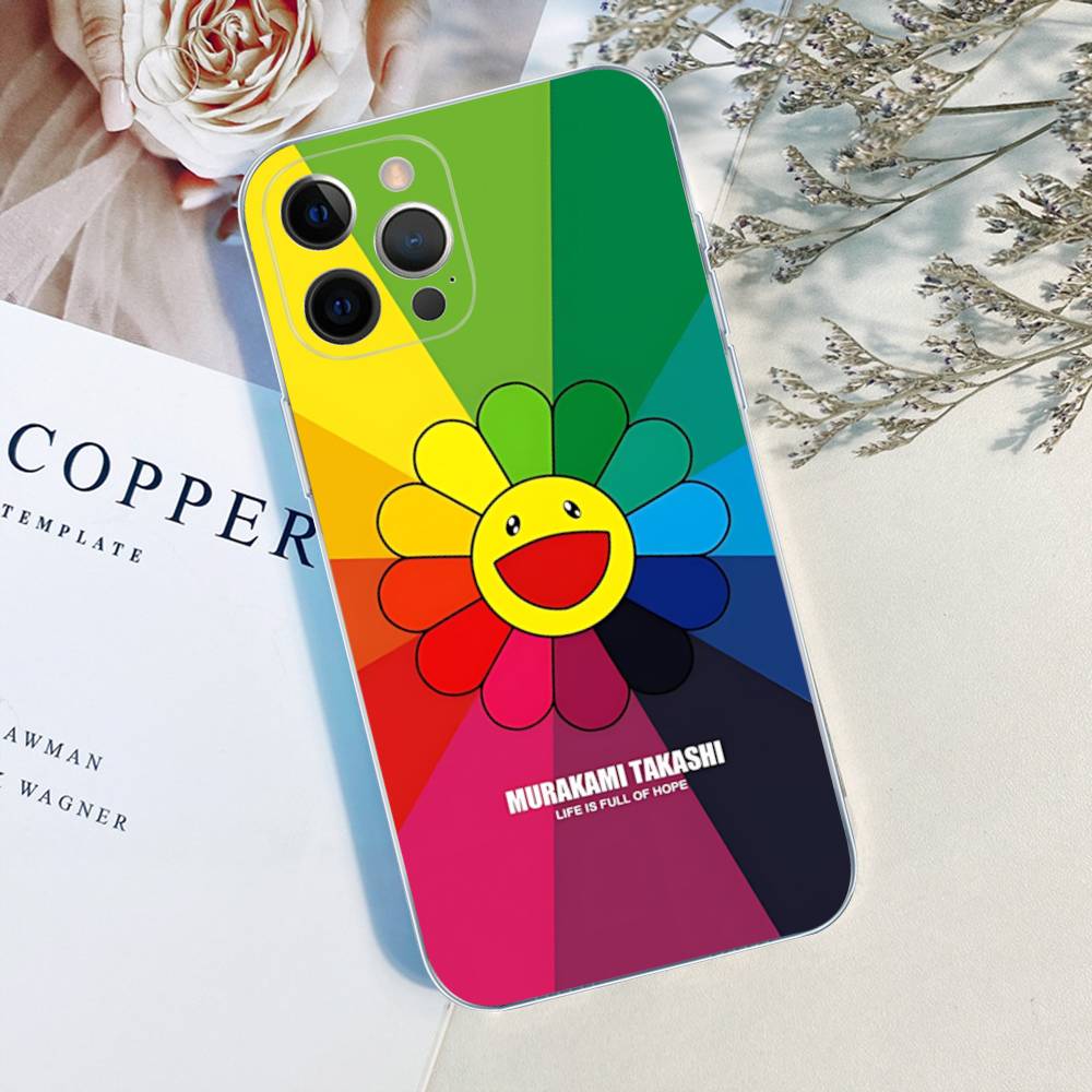 Art Japanese M-Murakami Artisti T-Takash TPU Silicone Case For IPhone 11 12 13 14 15 16 17 Pro Max Shockproof Clear Back Cover