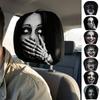 2 ks Polyesterový Kryt s Děsivým Obličejem Ducha na Auto Dekorace Interiéru Auta