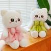 Plush Cat Toy Doll Bow Dress Kitty Stuffed Animal Cartoon Home Ornament Gift