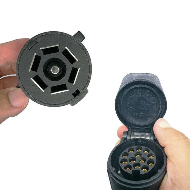 Lightweight 7 Pin to 13 Pin Adapter Connector for Efficient Trailer & Motorhomes Connectivity Stable Transmission