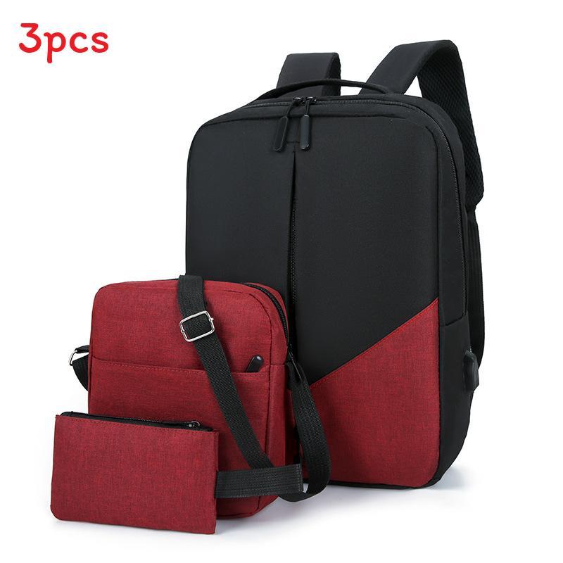 Mens Travel Backpack With Usb Charging And Water Resistant Oxford Fabric For Business Commuting